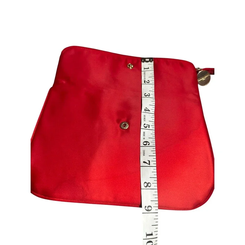 Giorgio Armani Red Make-Up Cosmetic Bag Party Clutch Pouch Red GWP Used